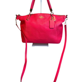 Coach Leather Hot Pink Crossbody Bag