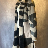 Rebecca Taylor Zebra Print Shearling Coat