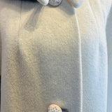 VINTAGE WOOL COAT w MINK COLLAR