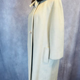 VINTAGE WOOL COAT w MINK COLLAR