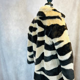 Rebecca Taylor Zebra Print Shearling Coat
