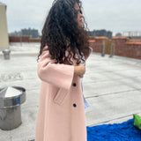 REBECCA TYLOR LIGHT PINK WOOL COAT