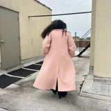 REBECCA TYLOR LIGHT PINK WOOL COAT