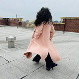 REBECCA TYLOR LIGHT PINK WOOL COAT