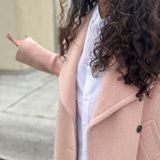 REBECCA TYLOR LIGHT PINK WOOL COAT