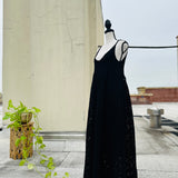 Rebecca Taylor Long Black Midi Lace Dress