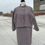 REBECCA TAYLOR PLAID WOOL DRESS SUIT