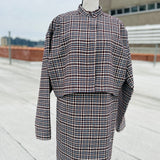 REBECCA TAYLOR PLAID WOOL DRESS SUIT