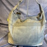 Stuart Wietzman Leather Gray Hobo Bag