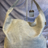 Stuart Wietzman Leather Gray Hobo Bag